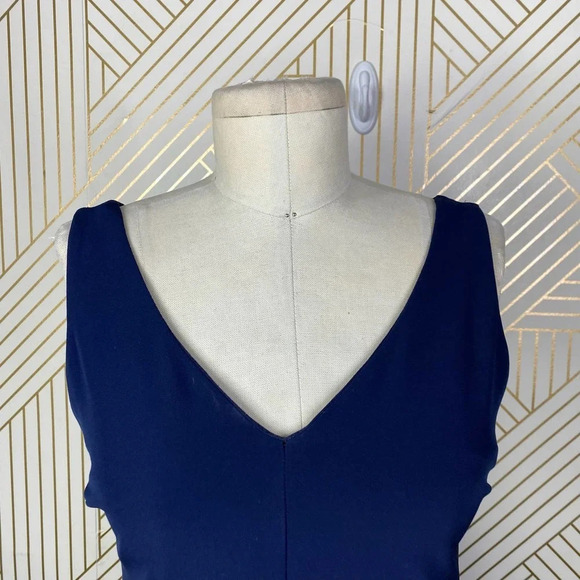 Show Me Your Mumu Morgan Gown in Rich Navy Stretch Crepe‎ Size US Medium - Picture 2 of 12